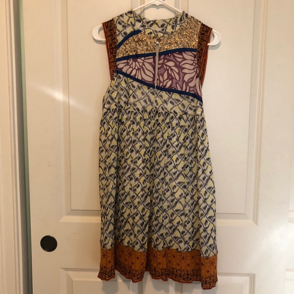 Elizabeth and James Silk & Sequin Boho Dress